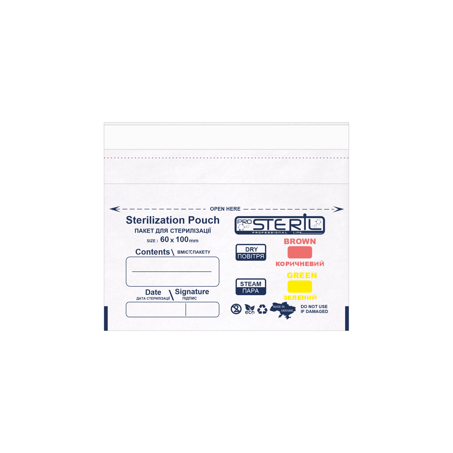 PROSTERIL Sterilisatiezakken DRY/STEAM Papier - 100 stuks