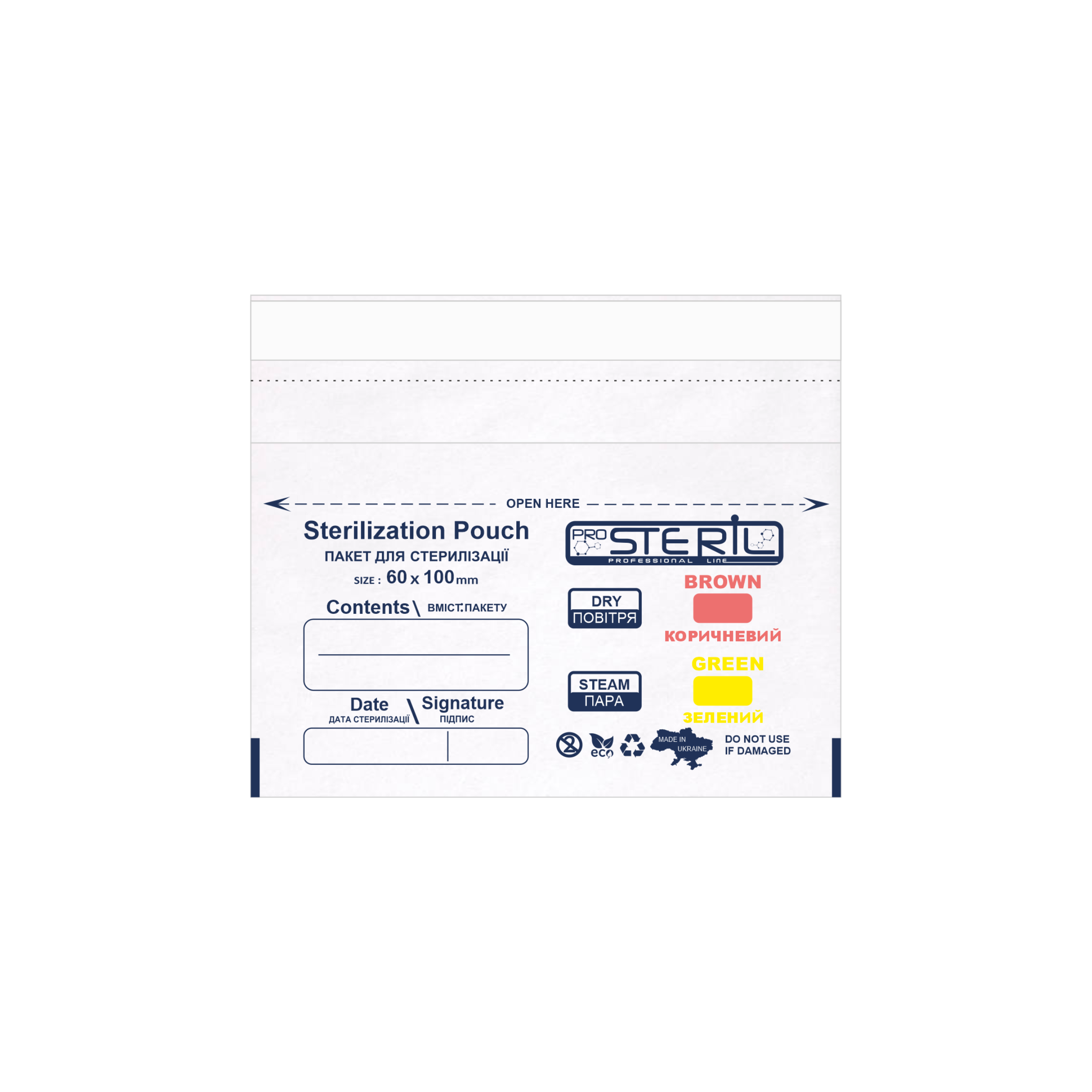 PROSTERIL Sterilisatiezakken DRY/STEAM Papier - 100 stuks