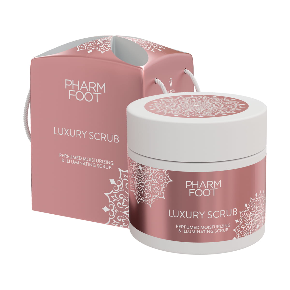 PHARM FOOT Luxury Touch Scrub 200 g – Luxe Zout-Suikerscrub voor Handen, Voeten en Lichaam