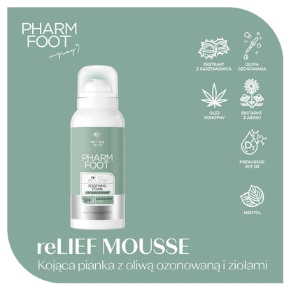 PHARM FOOT reLIEF MOUSSE 105 ml – Cooling Foot Foam with Ozone Oil and Herbs