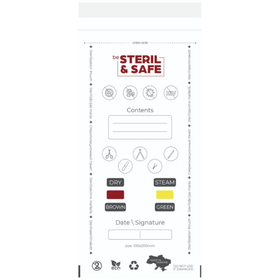 beSTERIL&SAFE Sterilisatie Zakken Voor Hetelucht en Stoom Sterilisator - SimDi Beauty