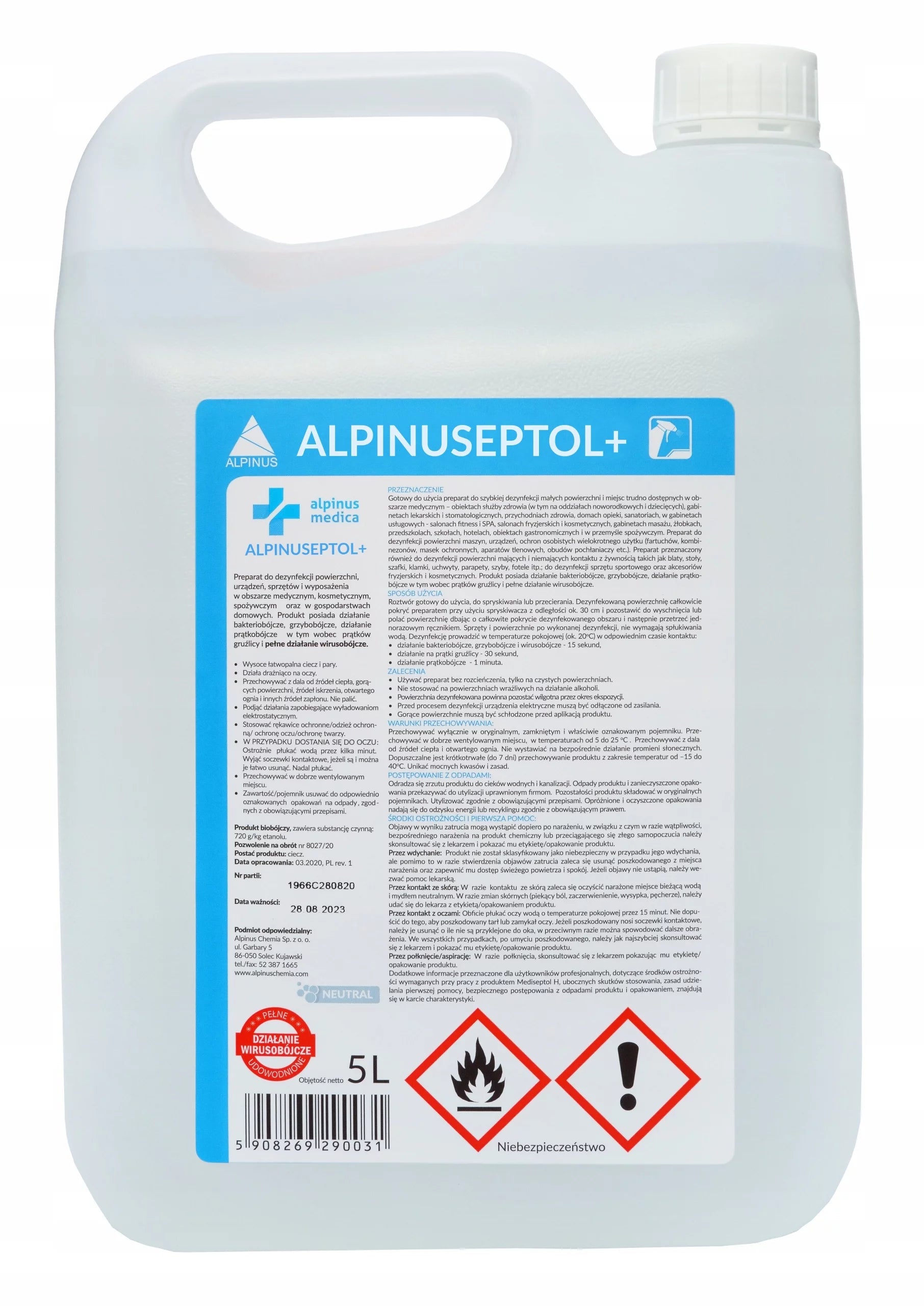 Alpinuseptol 5L Desinfectie van Oppervlakken