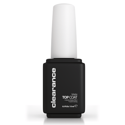 Clearance matte top coat 15ml in een zwart flesje voor een matte afwerking en snelle droging