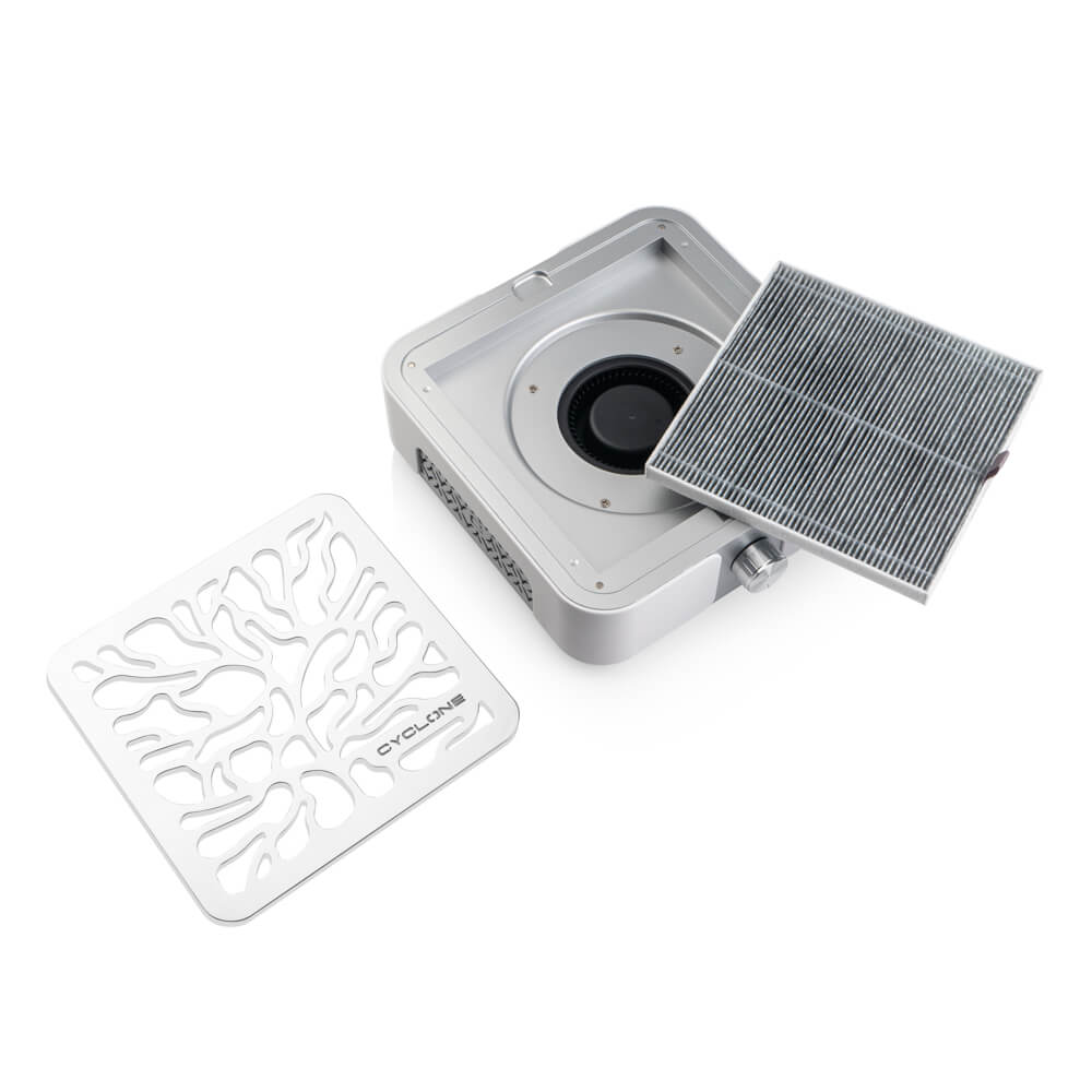 Bucos Innovation stofafzuiging voor nagels met afneembare filter voor een schone werkomgeving