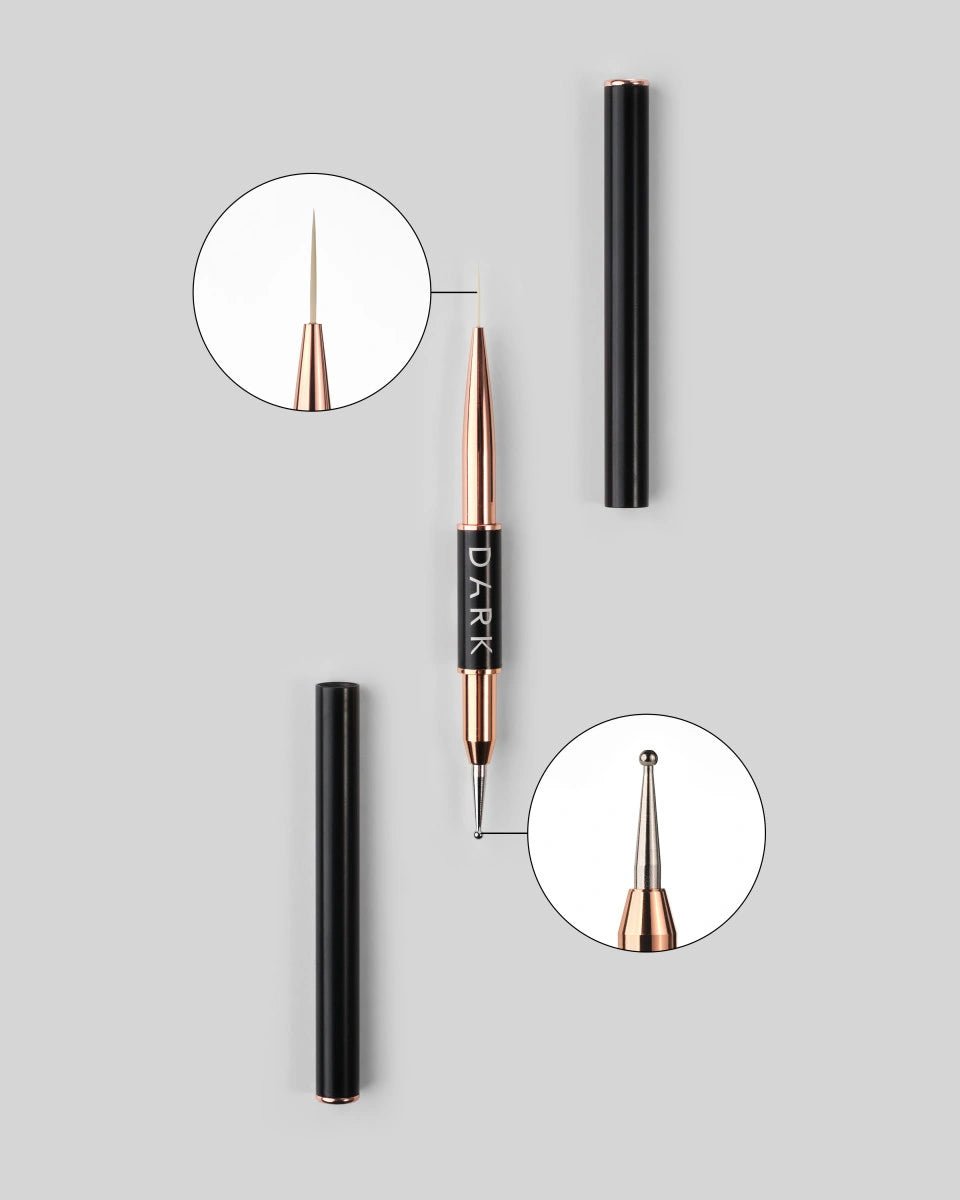 DARK Dubbelzijdig Penseel – Liner 13 &amp; Dotting Tool - SimDi Beauty