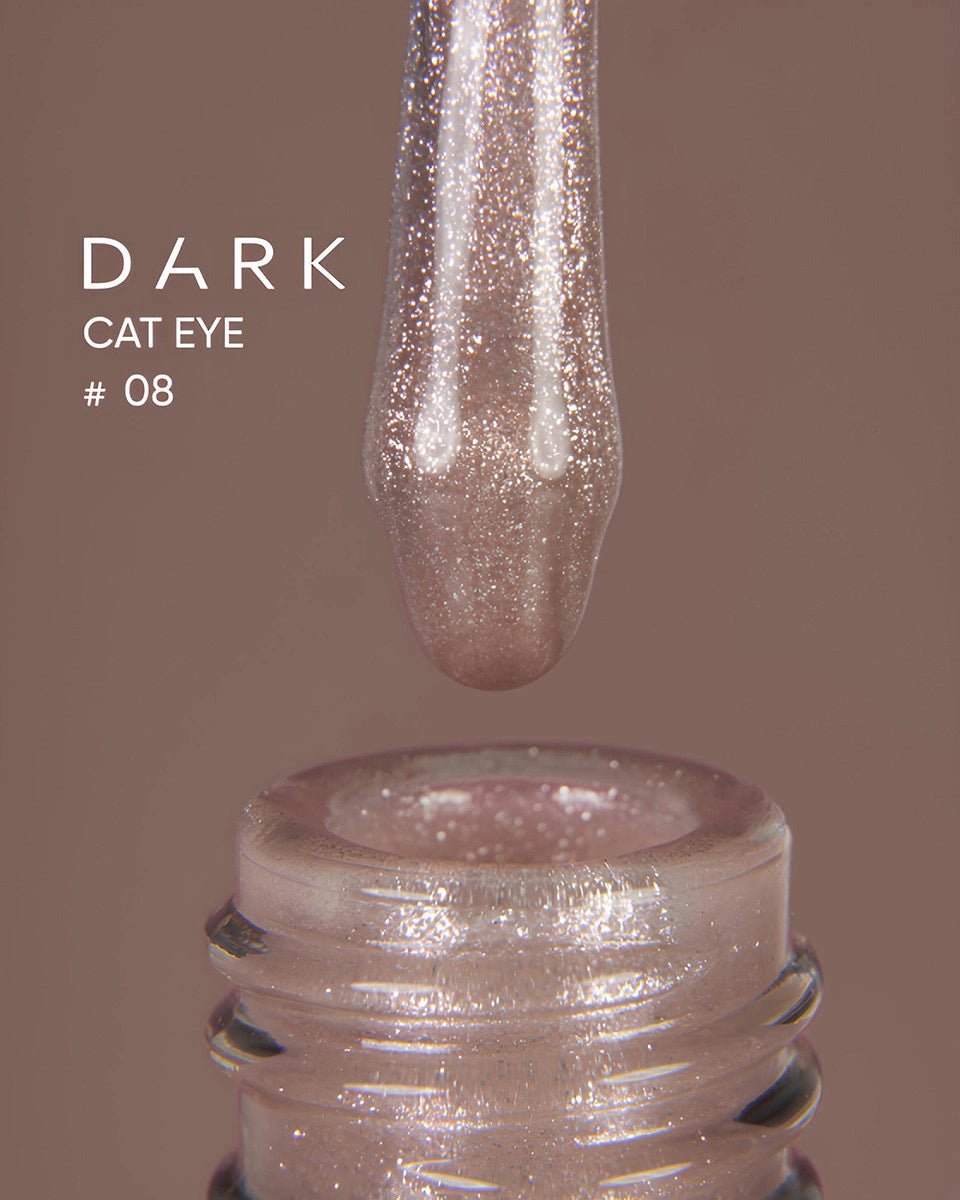 DARK Gellak Cat Eye 08 met een glanzende metallic afwerking voor perfecte nagels