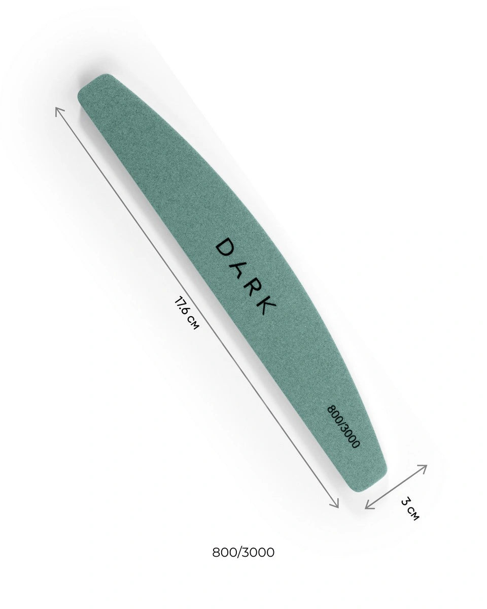 DARK halvemaan polijstvijl 800/3000 grit in lichtgroen voor gladmaken en polijsten