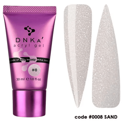 DNKa acryl gel kopen in een paarse tube van 30 ml met glittereffect code 0008 sand