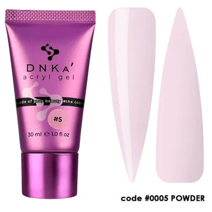 DNKa acryl gel kopen roze tube van 30 ml met nagelstalen in poederkleur code 0005