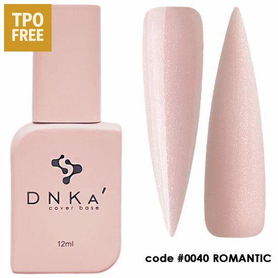DNKa cover base  12ml in code 0040 Romantic, zachtroze kleur, beste nagelproducten zonder TPO