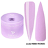 Lila pot builder gel peonies DNKa met twee nagelvoorbeelden in verschillende lila tinten