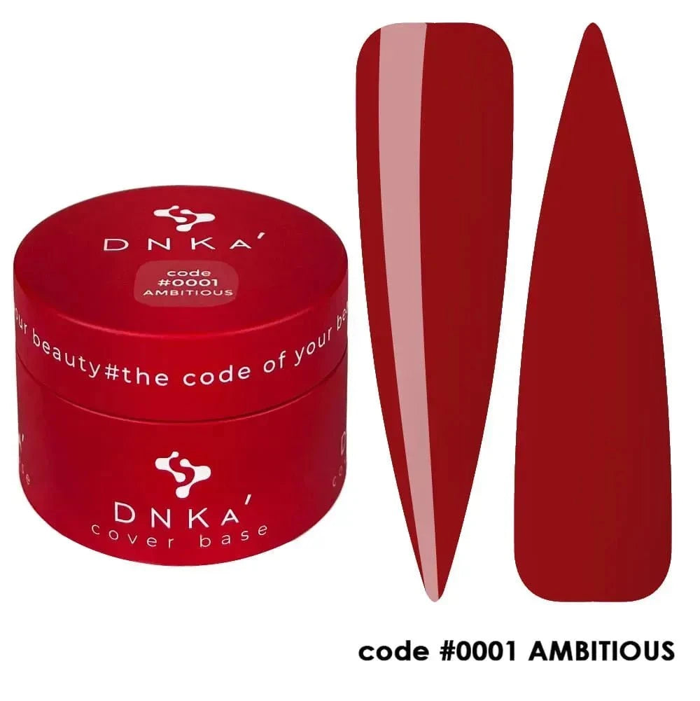 DNKa’ Cover Base Ambitious rode nagelgel pot met kleurstaal en TPO vrije formule