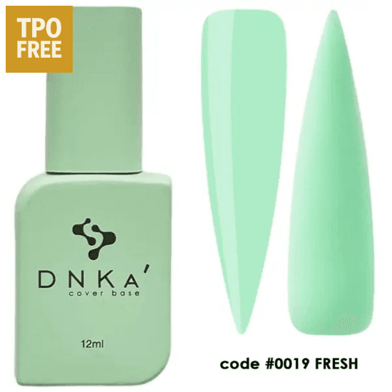 DNKa cover base biab flesje en kleurcode 0019 Fresh in mintgroen