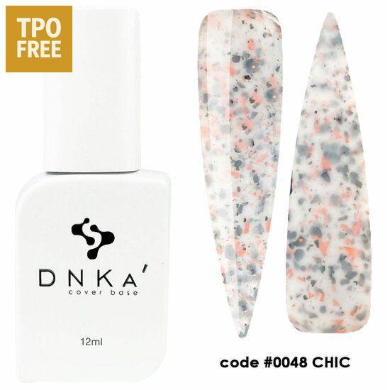 DNKa cover base Chic kopen fles 12ml met gemarmerde roze en grijze nagelstalen