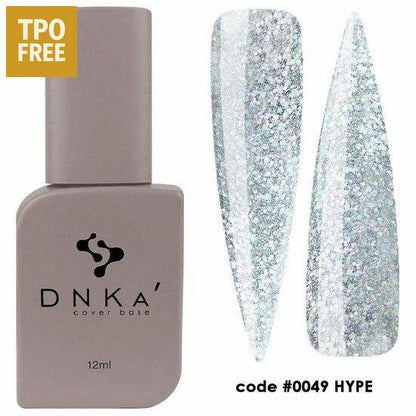 DNKa’ cover base kopen glanzende grijze cover base en glinsterende glitter nagelstalen
