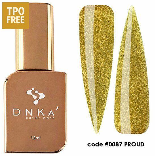 DNKa cover base  in bruin met goudglitter nagelstalen professionele nagelproducten