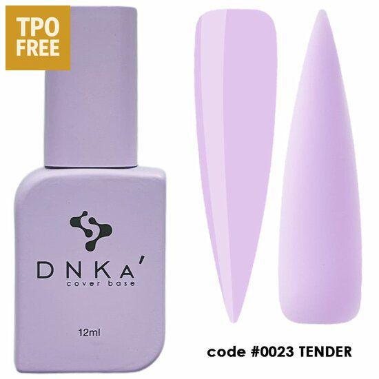 DNKa cover base tender 12ml biab flesje en lakstalen in zachte paarse tint