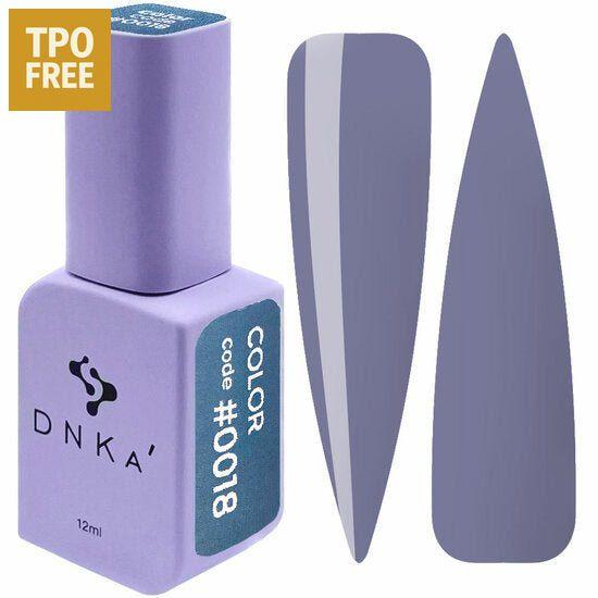DNKa gellak 12ml in lila kleur met kleurcode 0018 en glanzende nagelstalen
