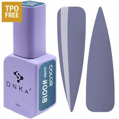 DNKa gellak 12ml in lila kleur met kleurcode 0018 en glanzende nagelstalen