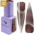 DNKa gellak cats eye effect in paarse fles met glanzende bruin metallic nagelstalen