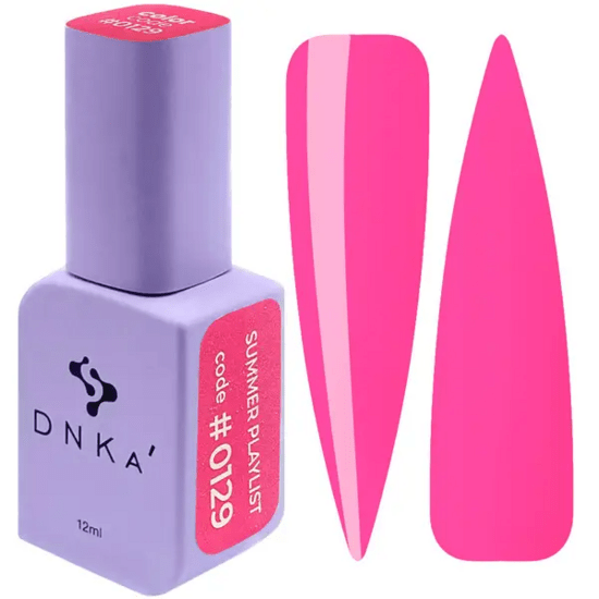 DNKa gellak zomer kleuren roze tinten nagellak flesje en voorbeeld nagels