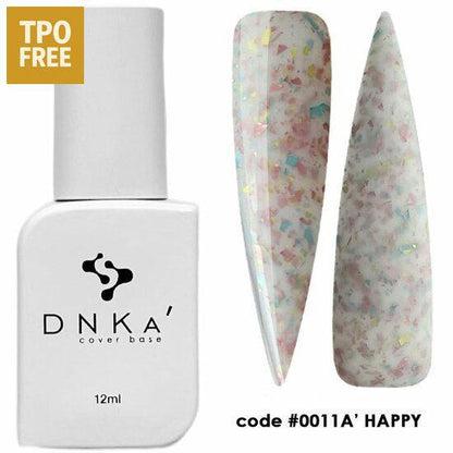 DNKa nagelgel groothandel cover base 12ml met kleurrijke glitters voor professionele nagelstyling