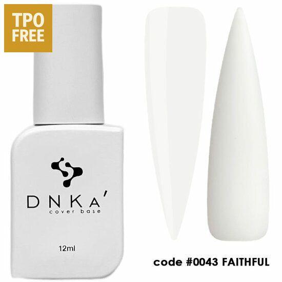 DNKa nagelgroothandel cover base flesje 12ml met witte lak monsters code 0043 Faithful
