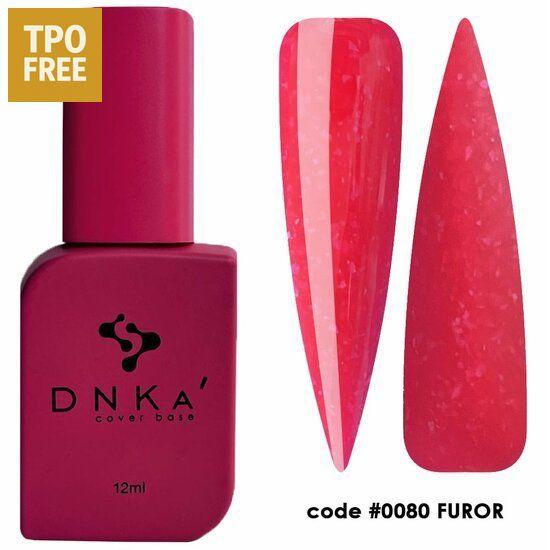 DNKa professionele nagelgroothandel rode cover base fles met kleurcode 0080 Furor