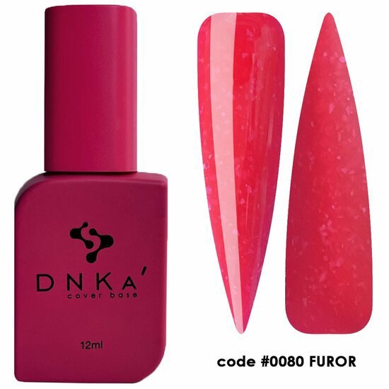 DNKa professionele nagelgroothandel rode cover base fles met kleurcode 0080 Furor