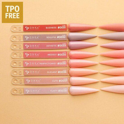 Professionele nagellak groothandel DNKa met diverse roze en nude tinten van TPO Free nagellak
