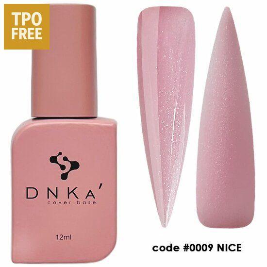 DNKa professionele nagelproducten cover base nagellak flesje en twee roze nagelstalen code 0009 Nice