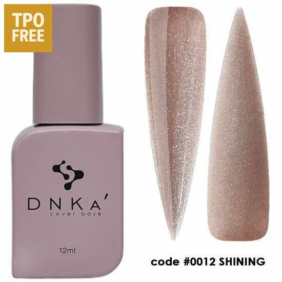 DNKa shining nagelbasis 12ml in nude kleur met glinsterende finish en TPO vrij