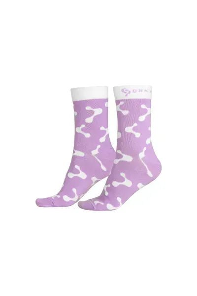 Lila DNKa sokken met een leuk voetafdrukpatroon voor dagelijks comfort en stijl