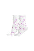 Witte DNKa sokken met paarse patronen voor comfortabele dagelijks gebruik