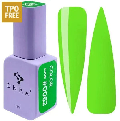 DNKa Summer gellak set met felgroene lak kleur code 0062 in een 12ml flesje zonder TPO