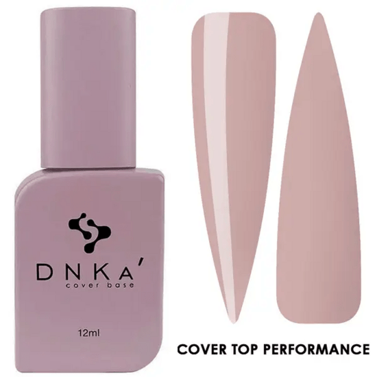 DNKa topdeklaag 12ml nagellakflesje in zachte beige tint met glanzende en matte nagelstalen
