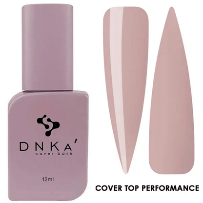 DNKa topdeklaag 12ml nagellakflesje in zachte beige tint met glanzende en matte nagelstalen