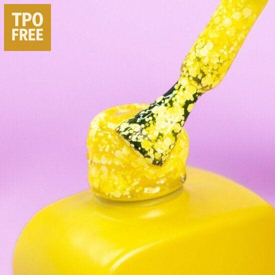 DNKa geel base met glitters en TPO-vrije nagelproducten voor veilige nagelverzorging