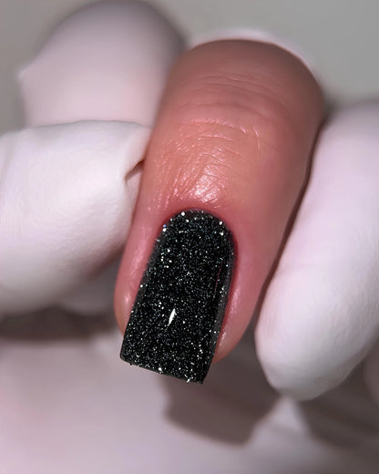 DARK donkere gellak flash in zwart met glitters voor elegante nagels