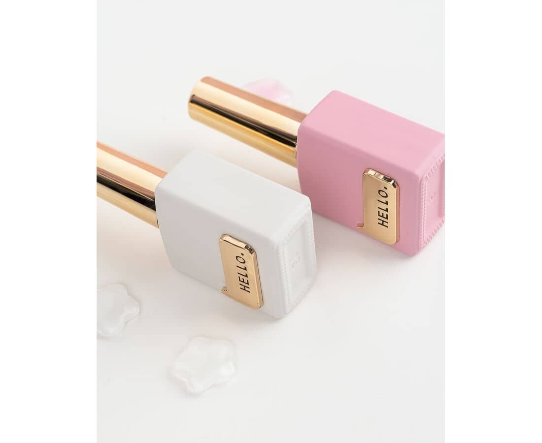 HEYLOVE top coat milky way in wit en roze voor het beschermen van nagellak