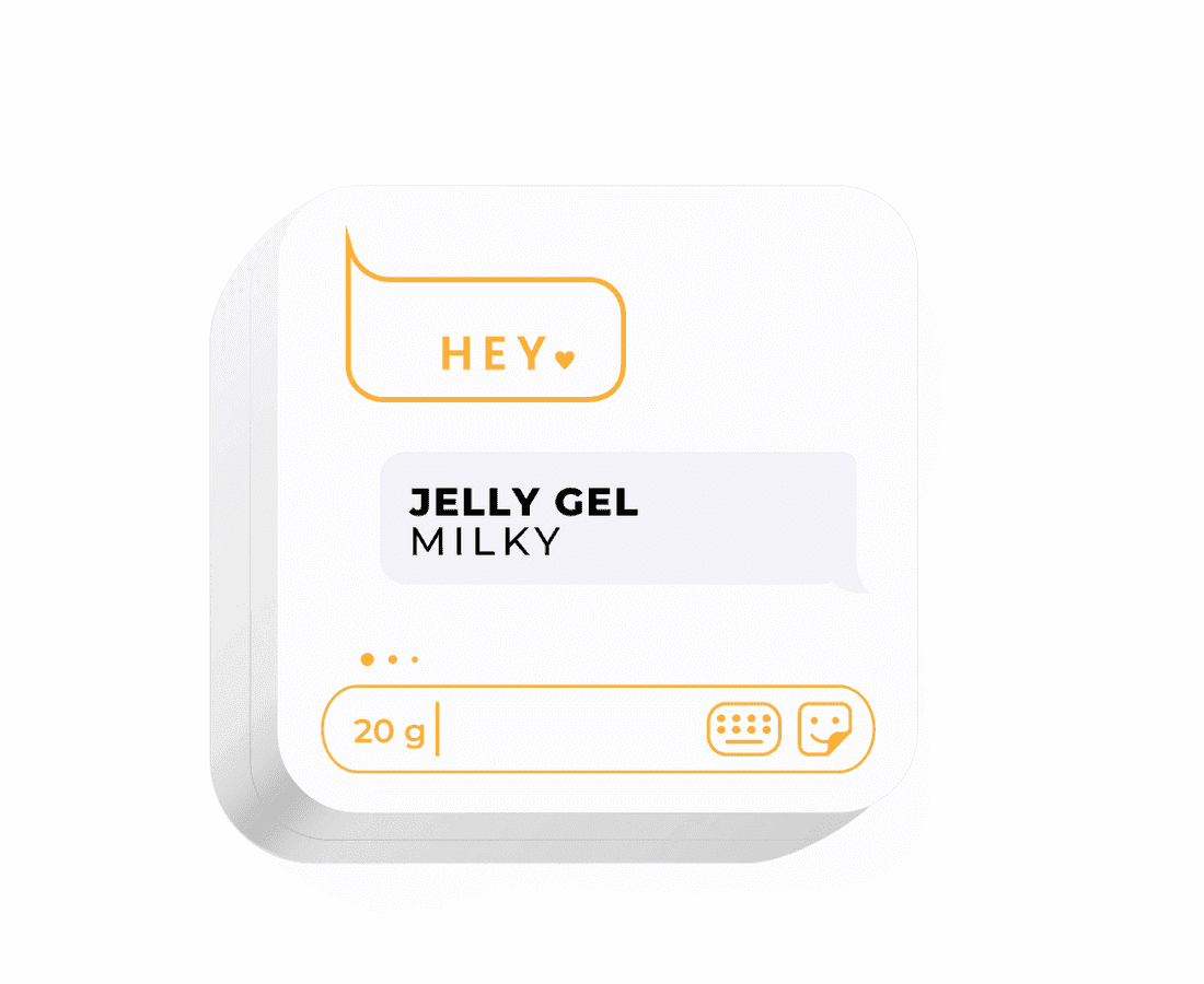 HEYLOVE milky jelly gel nagels in 20 g verpakking voor een mooie nagelafwerking
