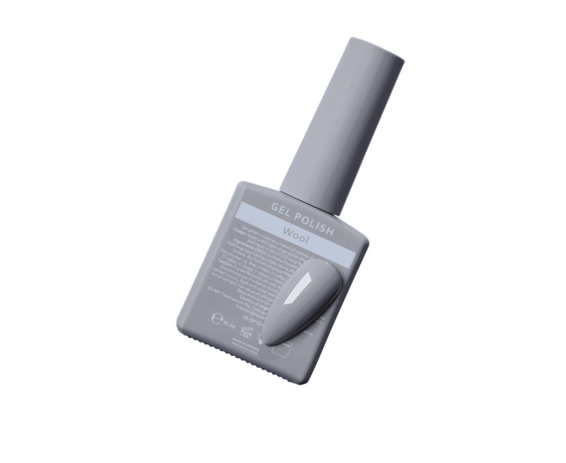 HEYLOVE gellak WOOL 15ml in grijs voor een mooie manicure