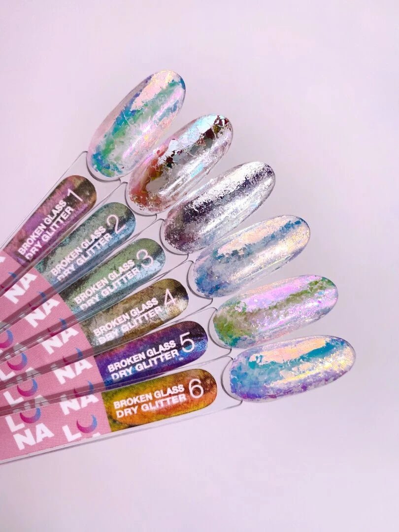 LUNA BROKEN GLASS Dry Glitter Set 6stuks - SimDi Beauty