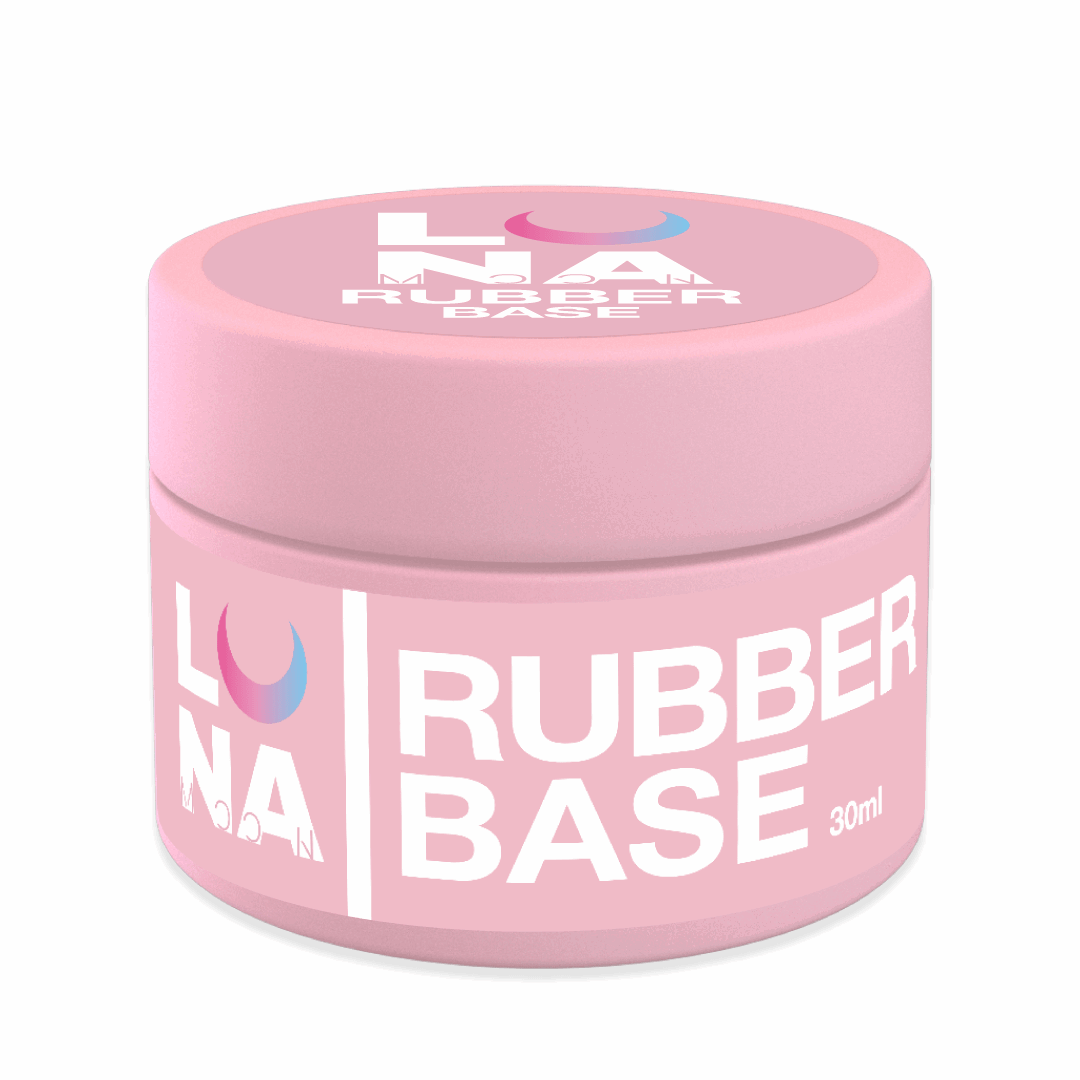 LUNA Rubber Base in een roze pot van 30ml voor het aanbrengen van nagelproducten