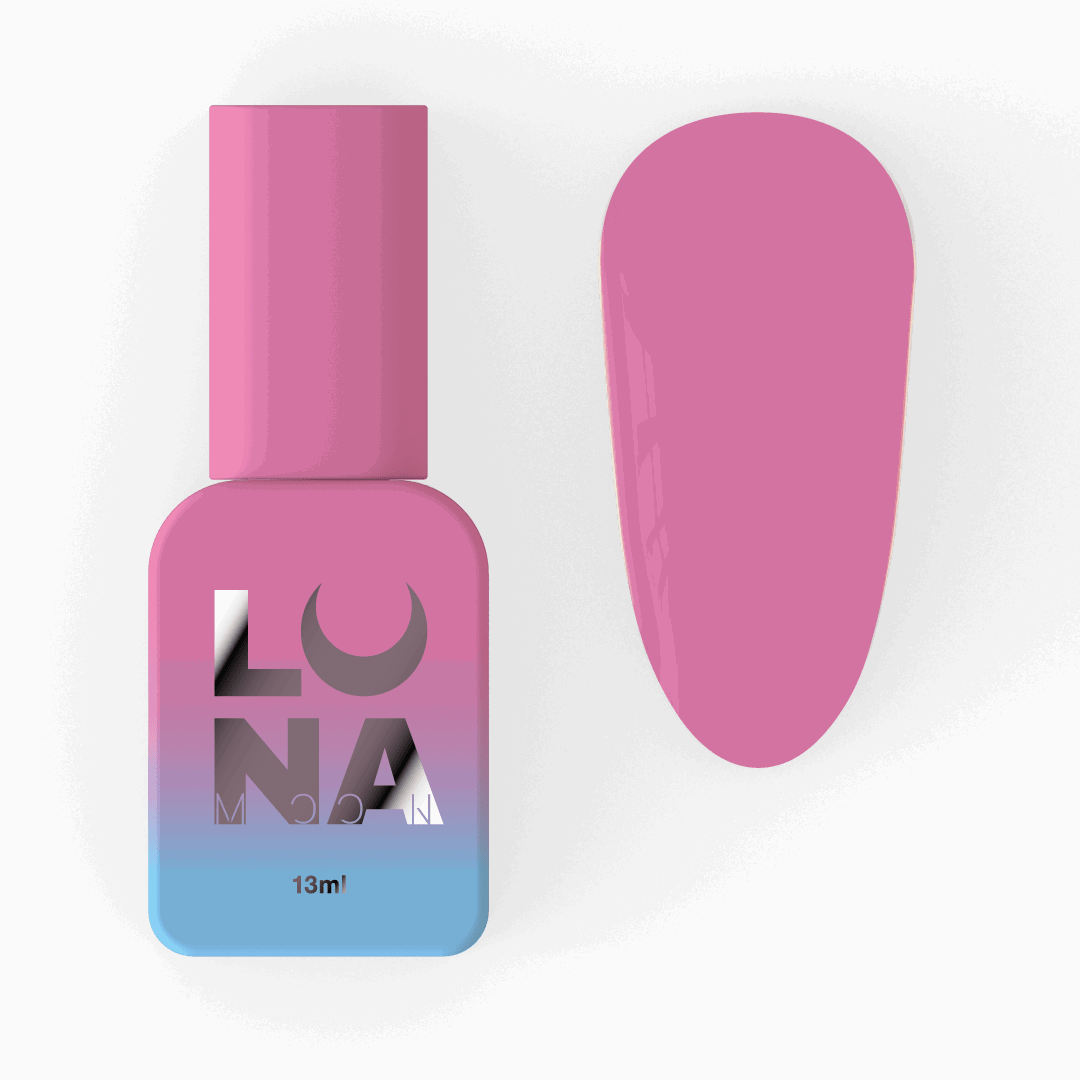 LUNA Rubber Base in een felle roze kleur met een lichte verloopverf voor nagelstyling