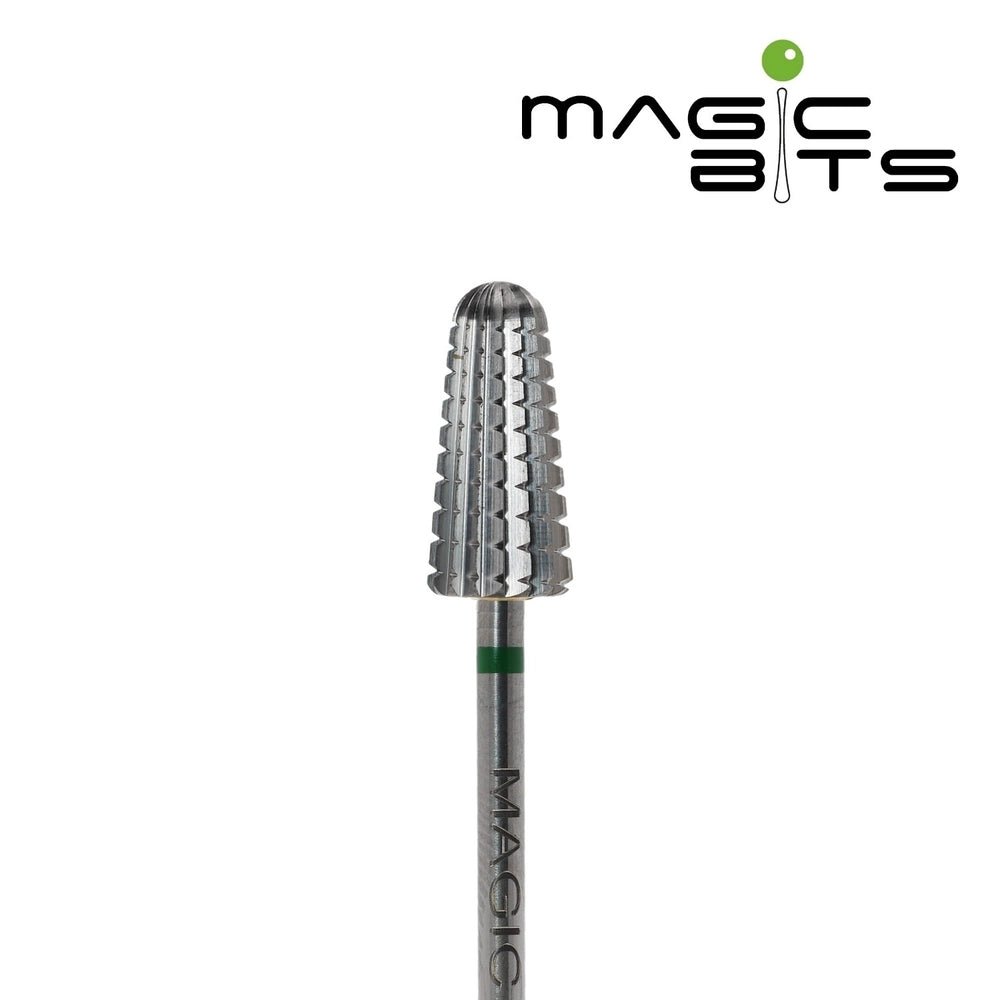 Conische cross-cut bitje van MAGIC BITS voor nauwkeurig frezen en slijpen in nagelverzorging