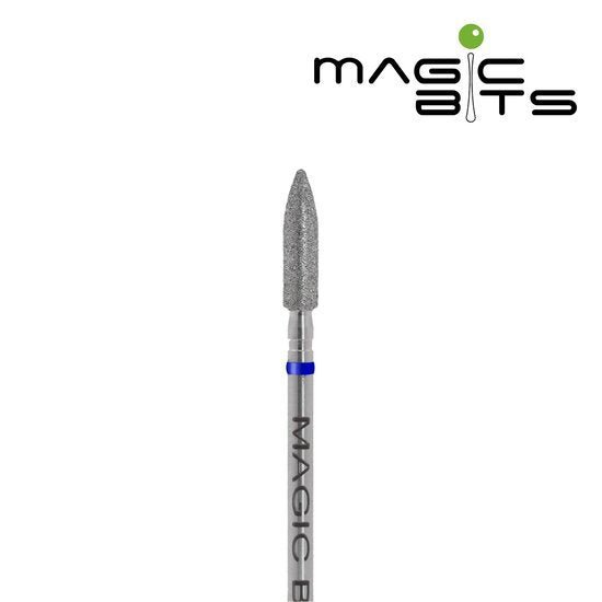 MAGIC BITS Diamant freesbitje torpedo - medium (blauw), 3.1 mm - SimDi Beauty