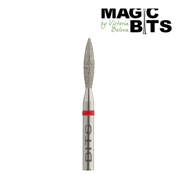 MAGIC BITS Diamant Freesbitje Vlam Scherp Fijn 2.1mm 10mm - SimDi Beauty