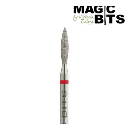 MAGIC BITS Diamant Freesbitje Vlam Scherp Fijn 2.1mm 10mm - SimDi Beauty