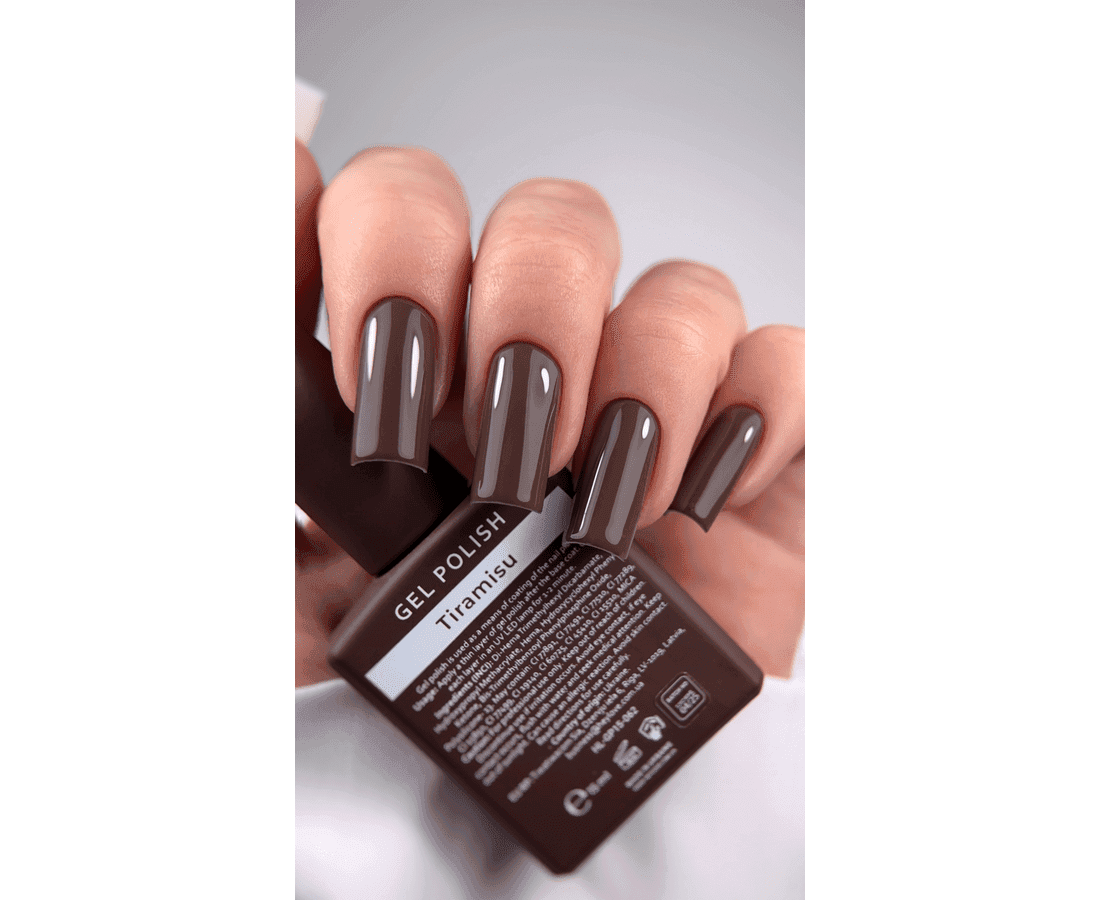 HEYLOVE gellak tiramisu 15ml in donkerbruine kleur voor manicure